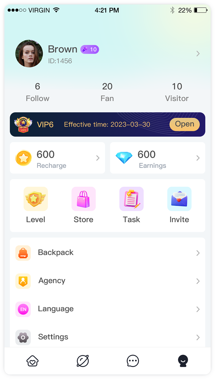 Voice room interaction and gifting preview